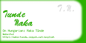 tunde maka business card